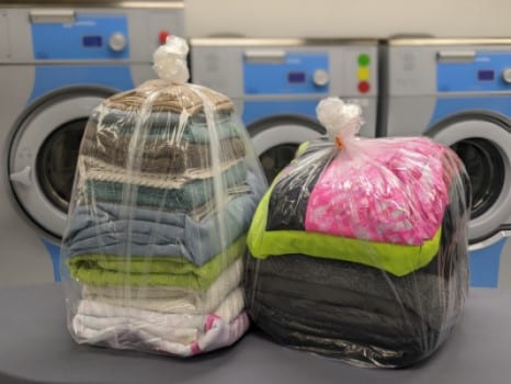 wash and fold laundry service packaged clothes